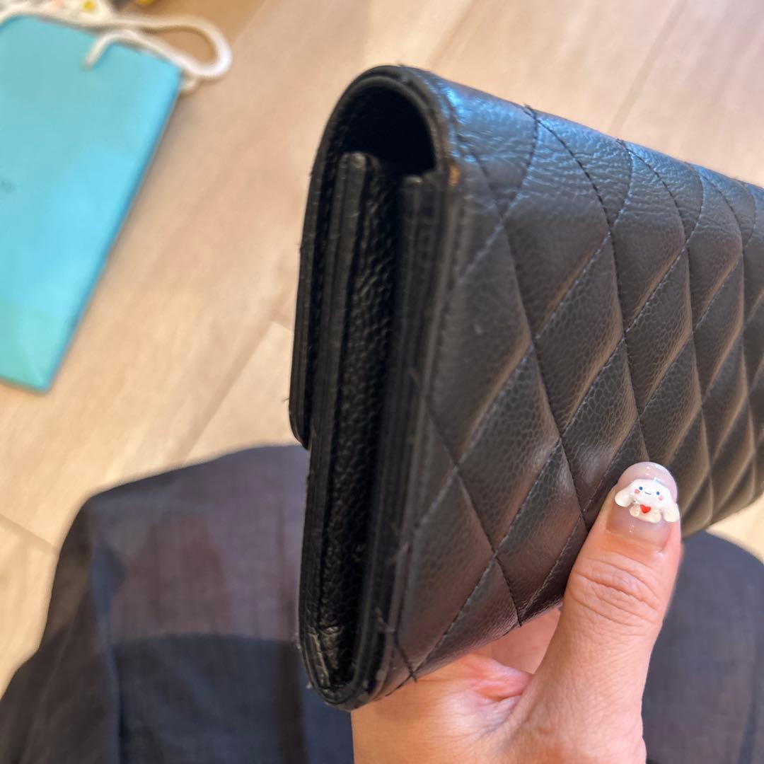CHANEL マトラッセキャビアスキン長財布 CHANEL マトラッセキャビアスキン長財布