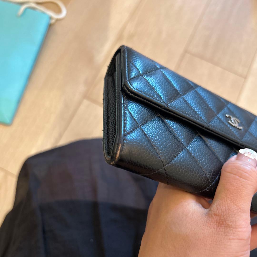 CHANEL マトラッセキャビアスキン長財布 CHANEL マトラッセキャビアスキン長財布
