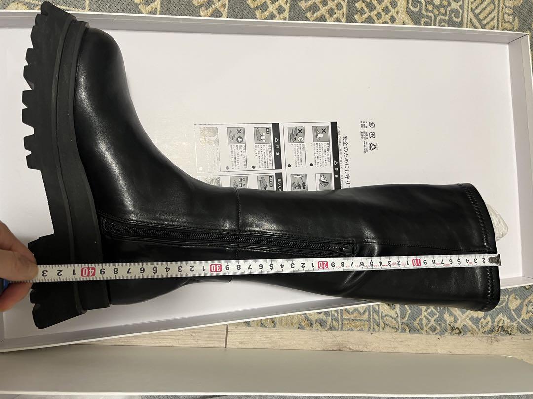 SALE⭐︎アメリヴィンテージ　黒ロングブーツ 厚底ソール⭐︎