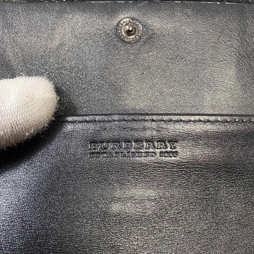 BURBERRY バーバリー 長財布　 ノバチェック　 エナメル PVC