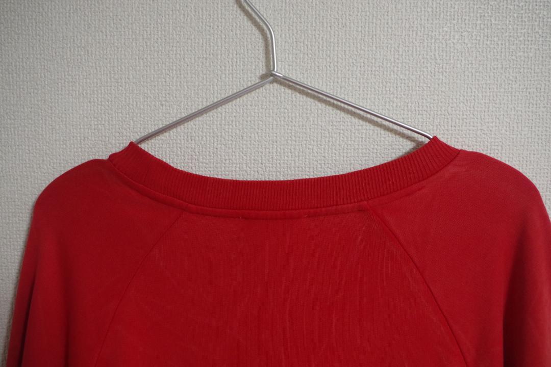 【美品】BALMAIN　バルマン　トレーナー　レッド　Mサイズ　ジッパー付き