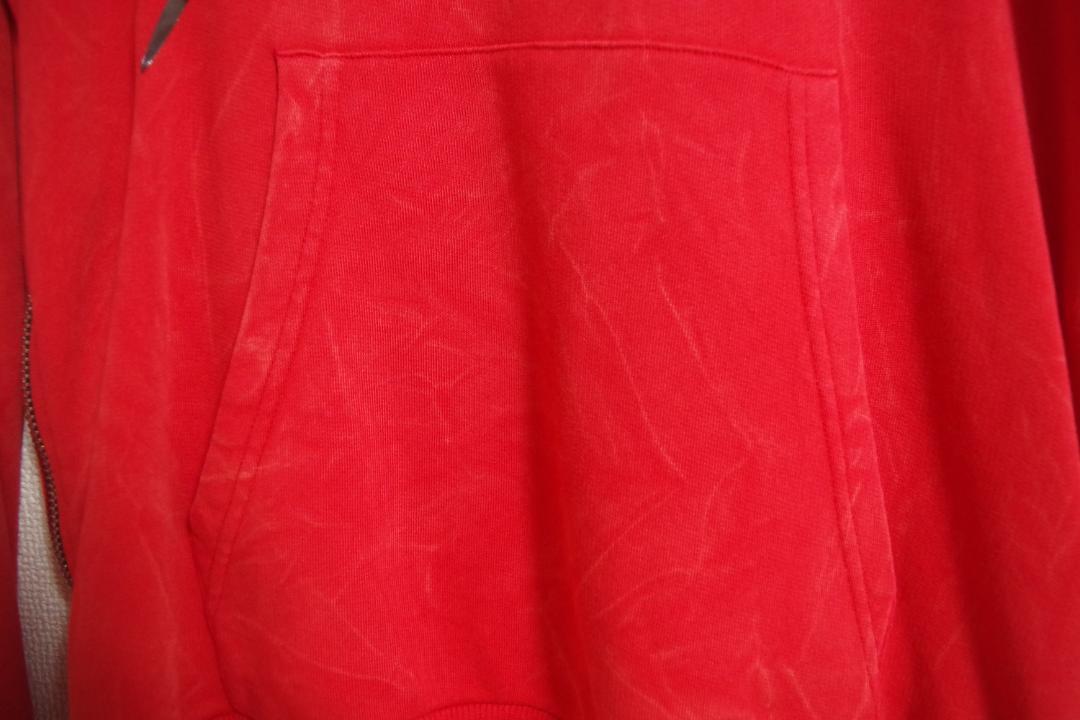 【美品】BALMAIN　バルマン　トレーナー　レッド　Mサイズ　ジッパー付き