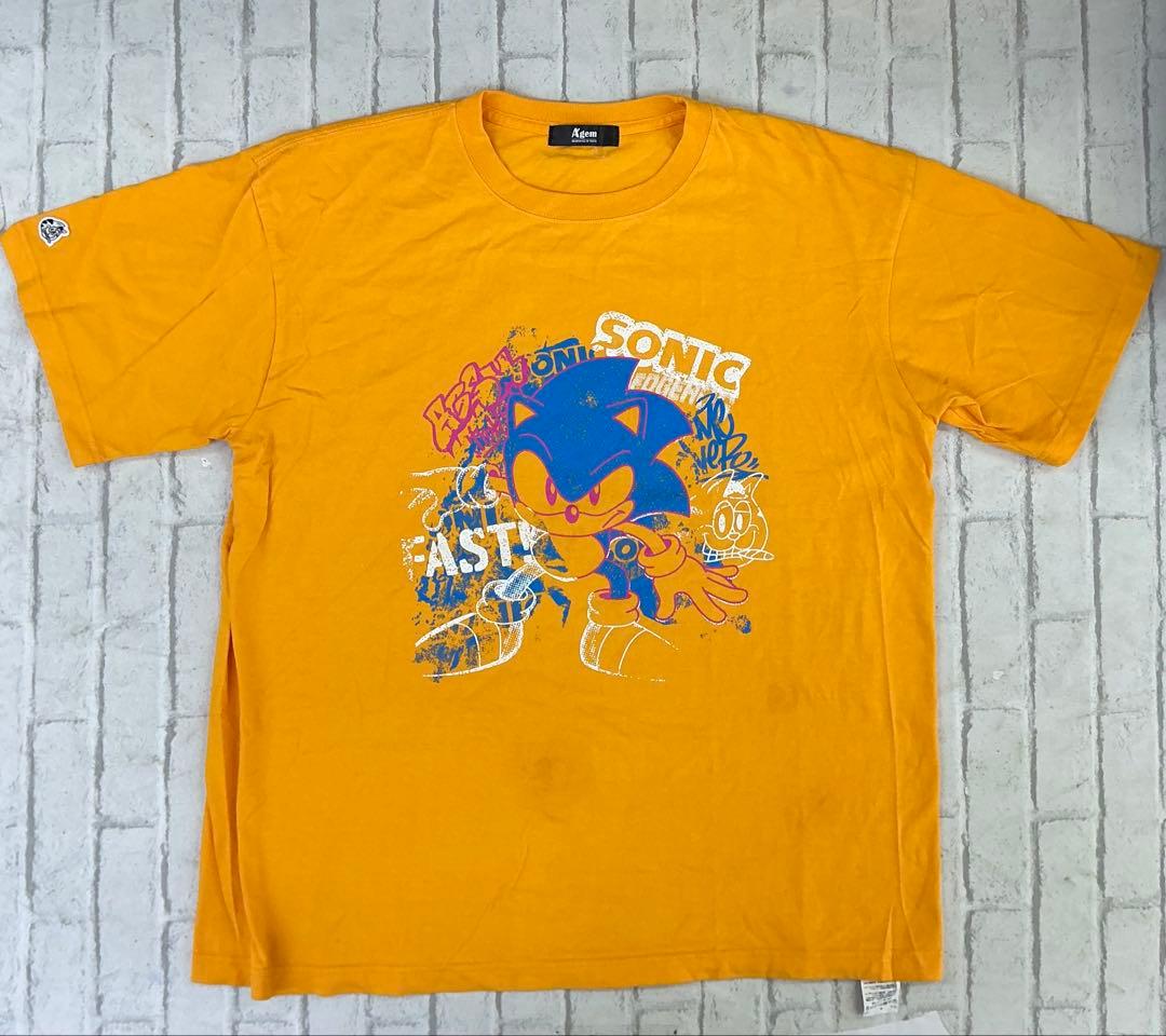 G872 Agem ソニック プリント Tシャツ フリーサイズ SIZE