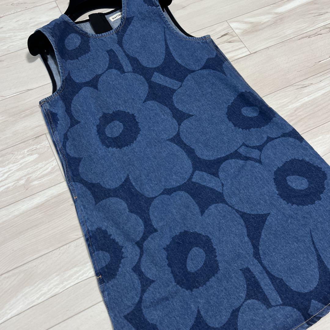 【希少】マリメッコ　ウニッコデニムワンピース　Maridenim Somasti Maridenim Somasti Unikko ワンピース | Maija Isola