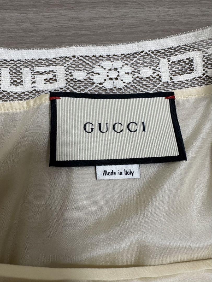 ブランド品 通販サイト GUCCI グッチ レース シルク キャミドレス ワンピース