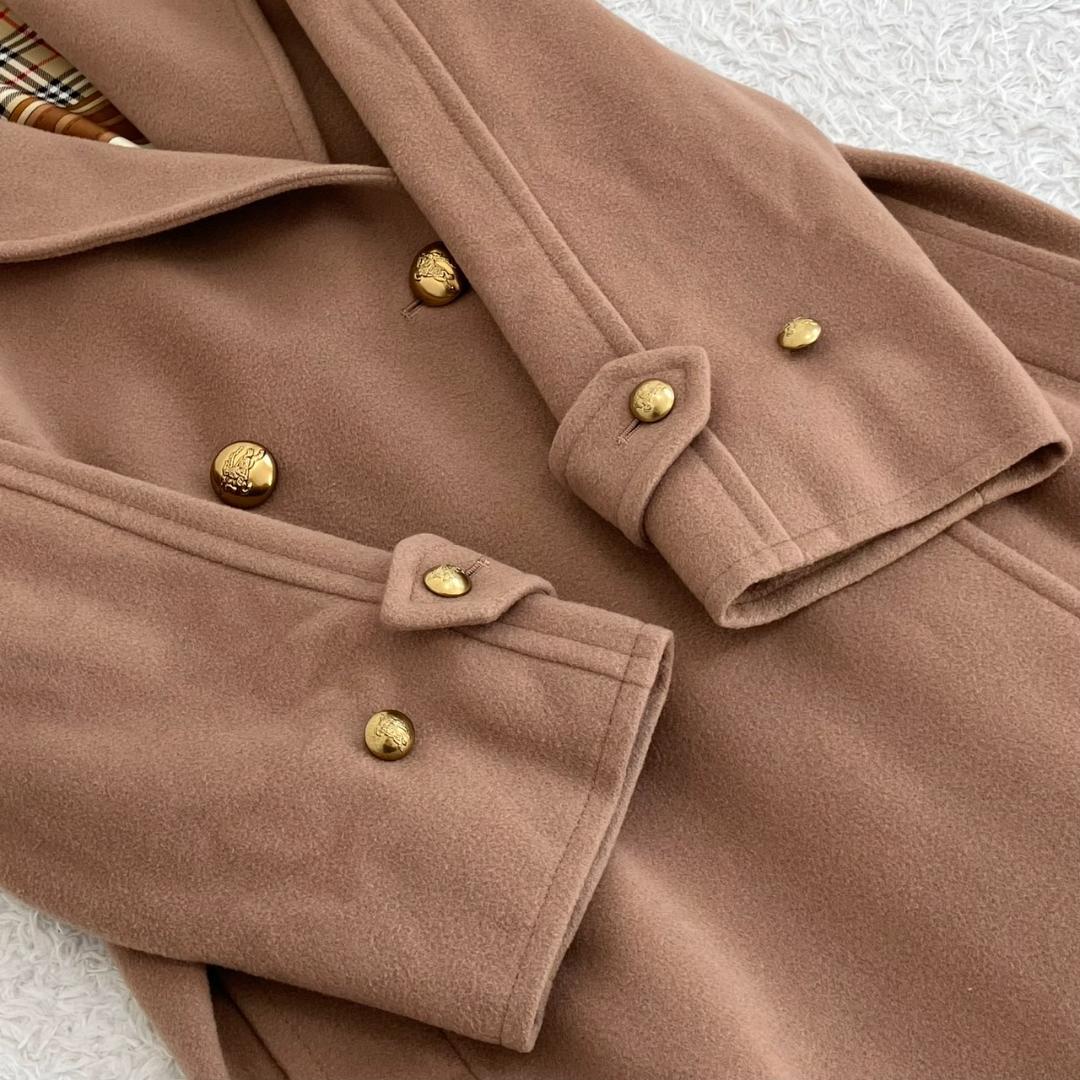 希少✨バーバリーズ　金ボタン　トレンチコート　カシミヤ混　キャメル　9号 希少✨バーバリーズ金ボタントレンチコートカシミヤ混キャメル9号