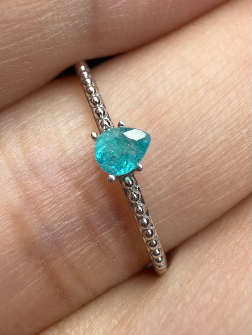 パライバトルマリン　ブラジル産 0.10ct グリニッシュブルー