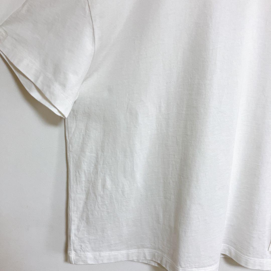 ジルサンダー　Tシャツ　Lサイズ　白　オーガニックコットン　半袖　ロゴT プラス