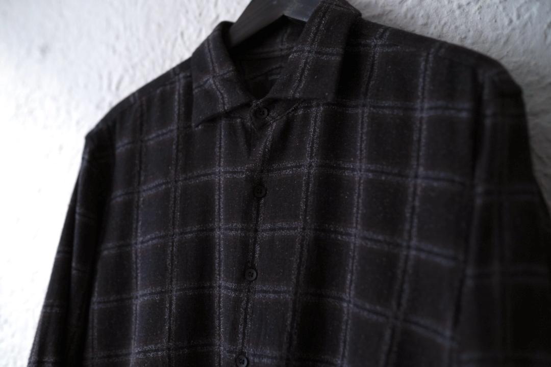 DORMEUIL ウールシルクチェックシャツ