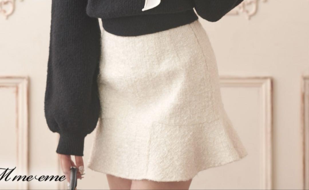 m me eme スカート White