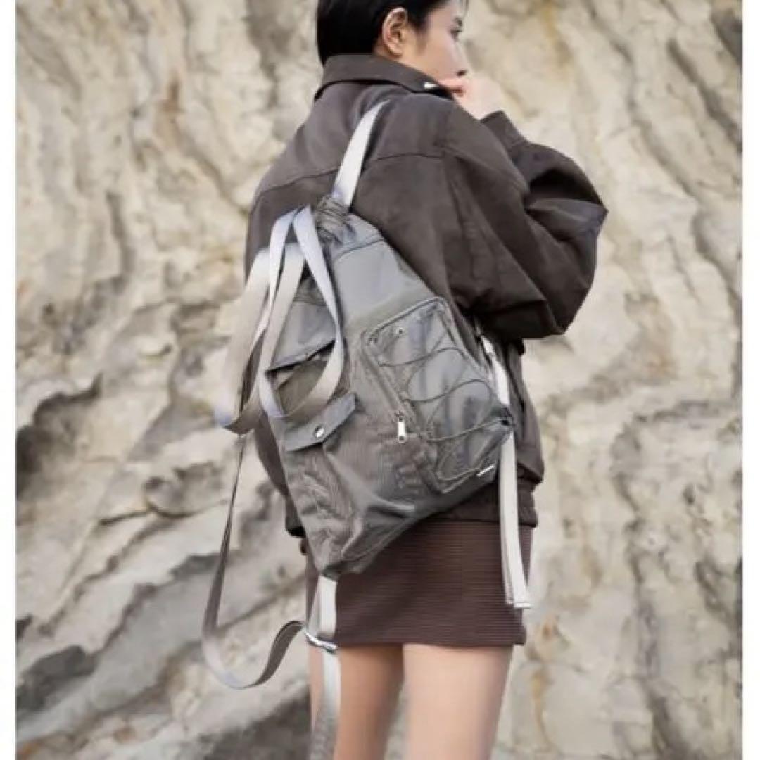 JUEMI Mil.Knapsack カーキ ナイロンバッグ