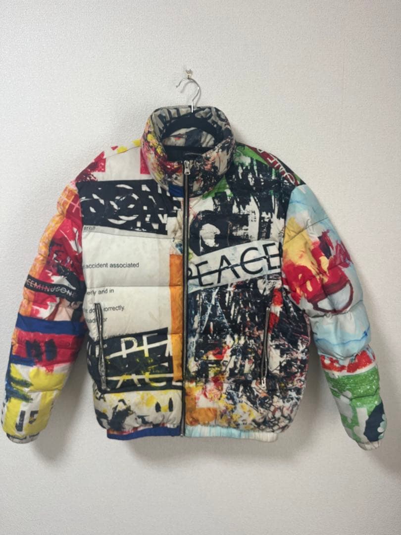 PEACEMINUSONE グラフィティダウンジャケットS PEACEMINUSONE