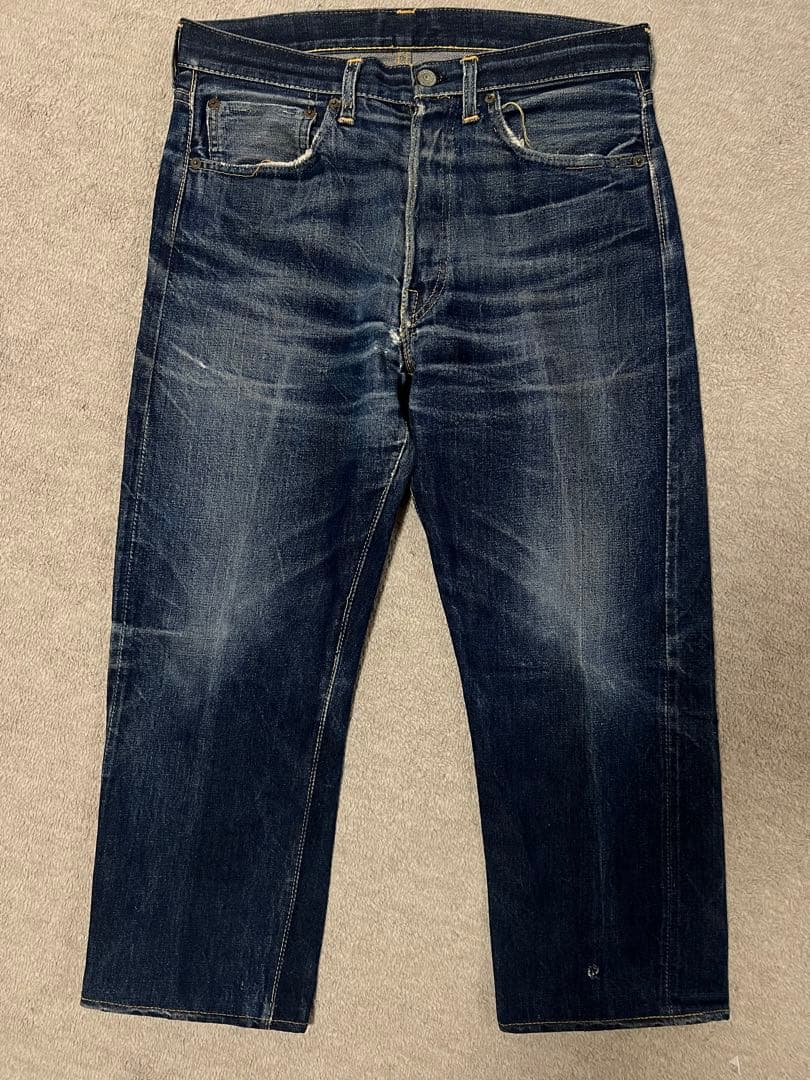 60s levi's 501xx 最終　ボタン裏刻印 L 鬼ヒゲ　ハチノス