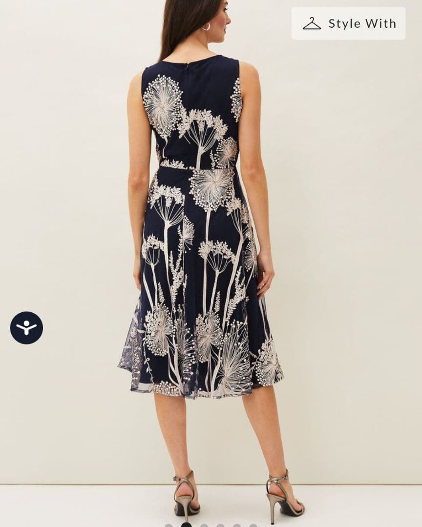 phase eight フェイズエイト ネイビー ホワイト ワンピース UK8 phase eight フェイズエイト ネイビー ホワイト ワンピース UK8