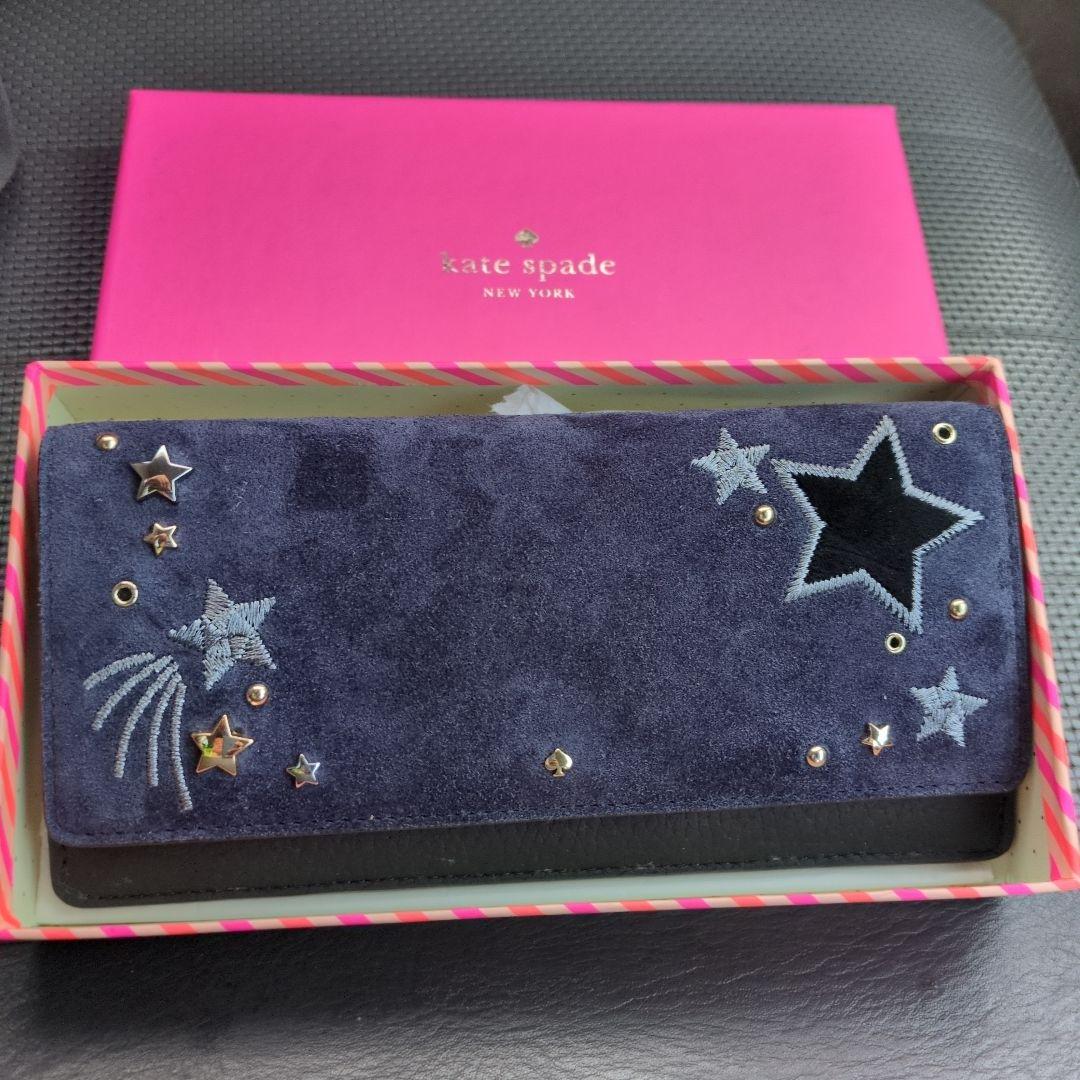 kate spade ケイト・スペード 長財布 外ネイビー内ブラック 新品