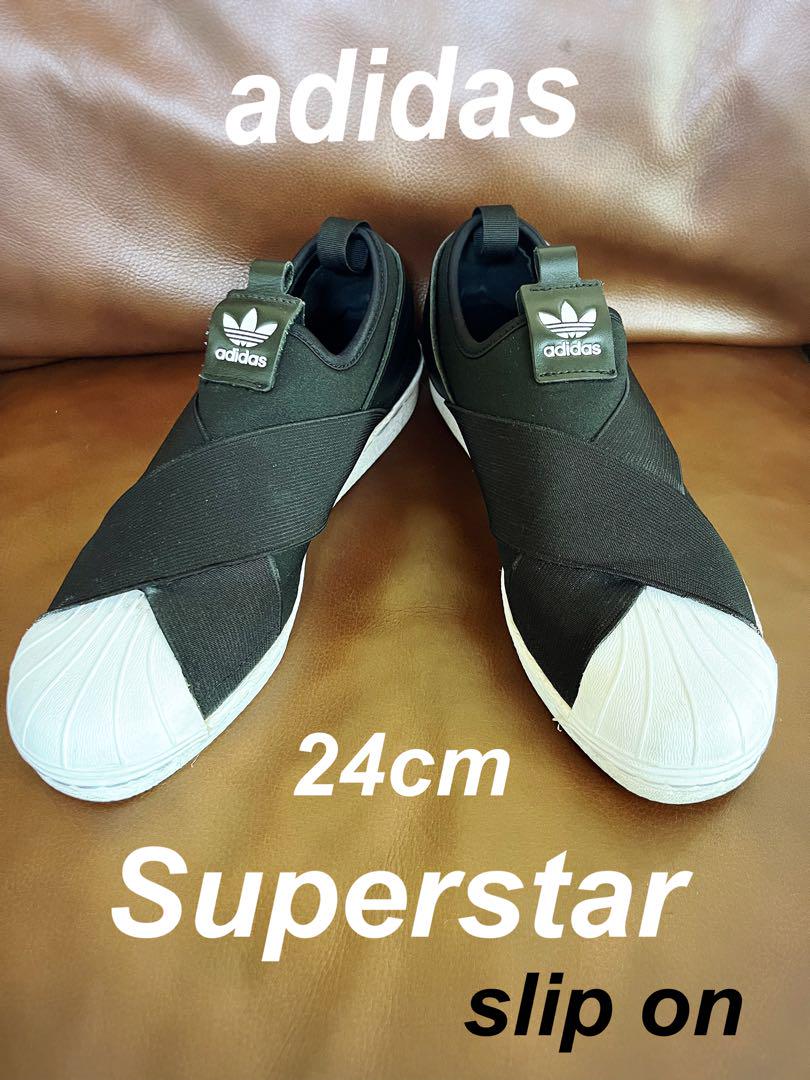 adidas Superstar スリッポン 24cm ブラック