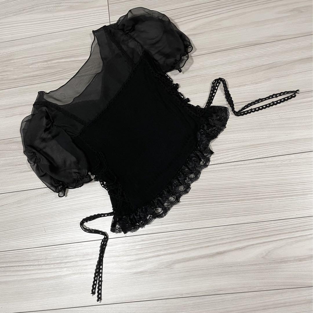 最終値下げ 美品 dimmoire Gothicチュールトップス black