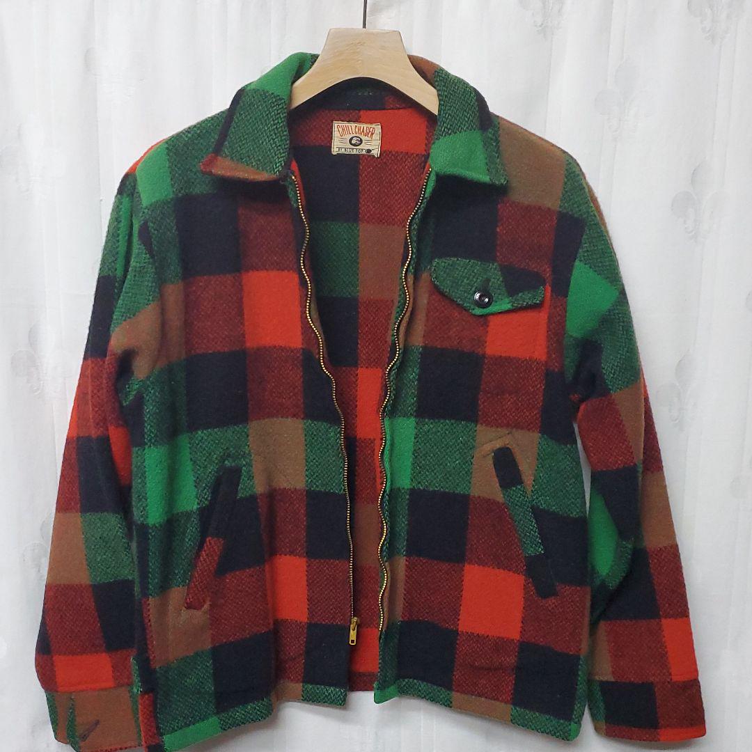 美品 50's USA ビンテージ ブロックチェック ウールジャケット