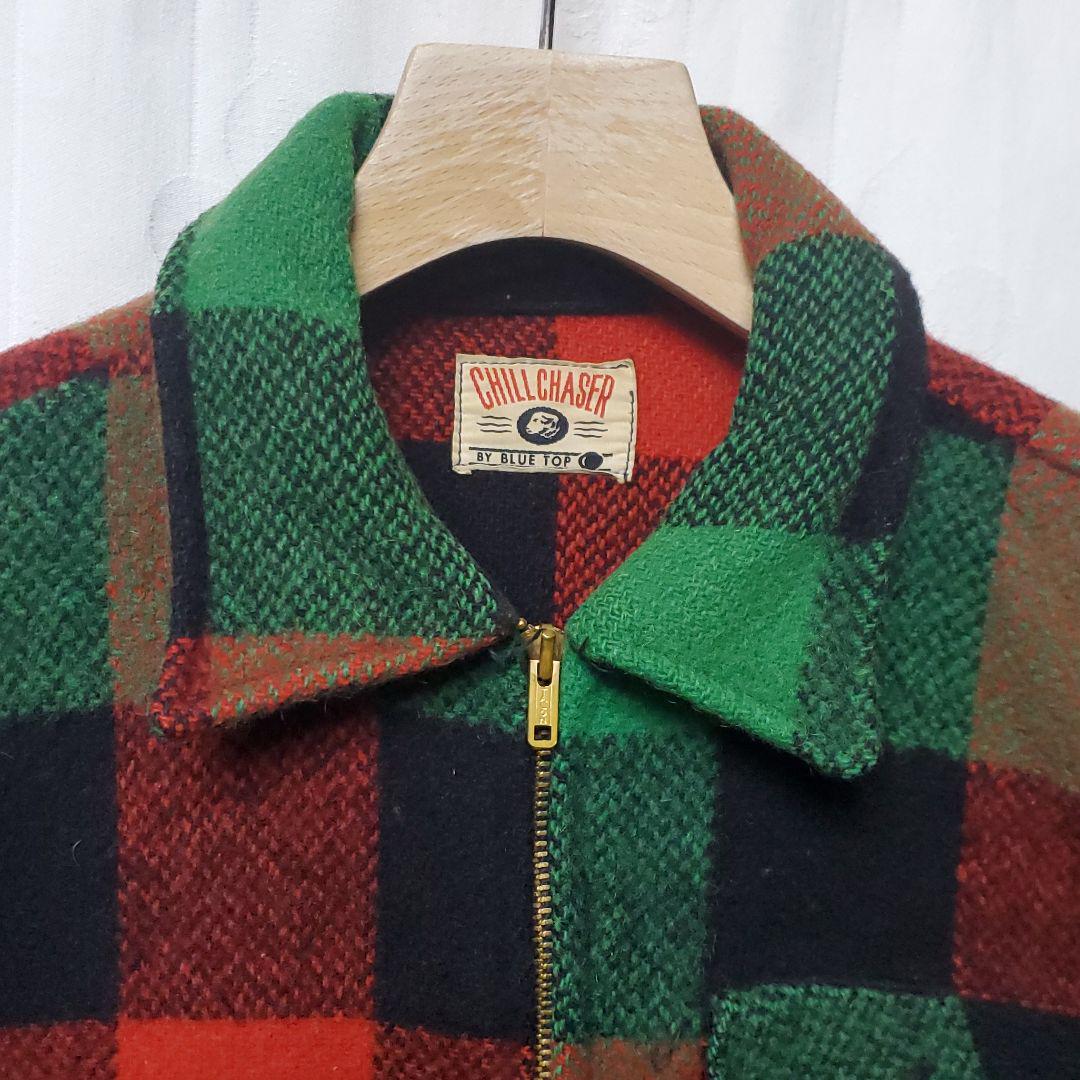 美品 50's USA ビンテージ ブロックチェック ウールジャケット