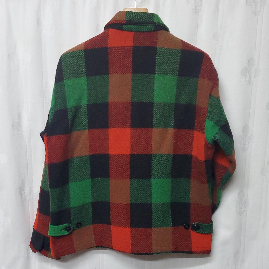 美品 50's USA ビンテージ ブロックチェック ウールジャケット