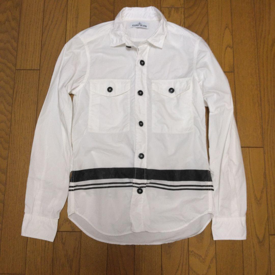 STONE ISLAND ホワイト 長袖シャツ XS