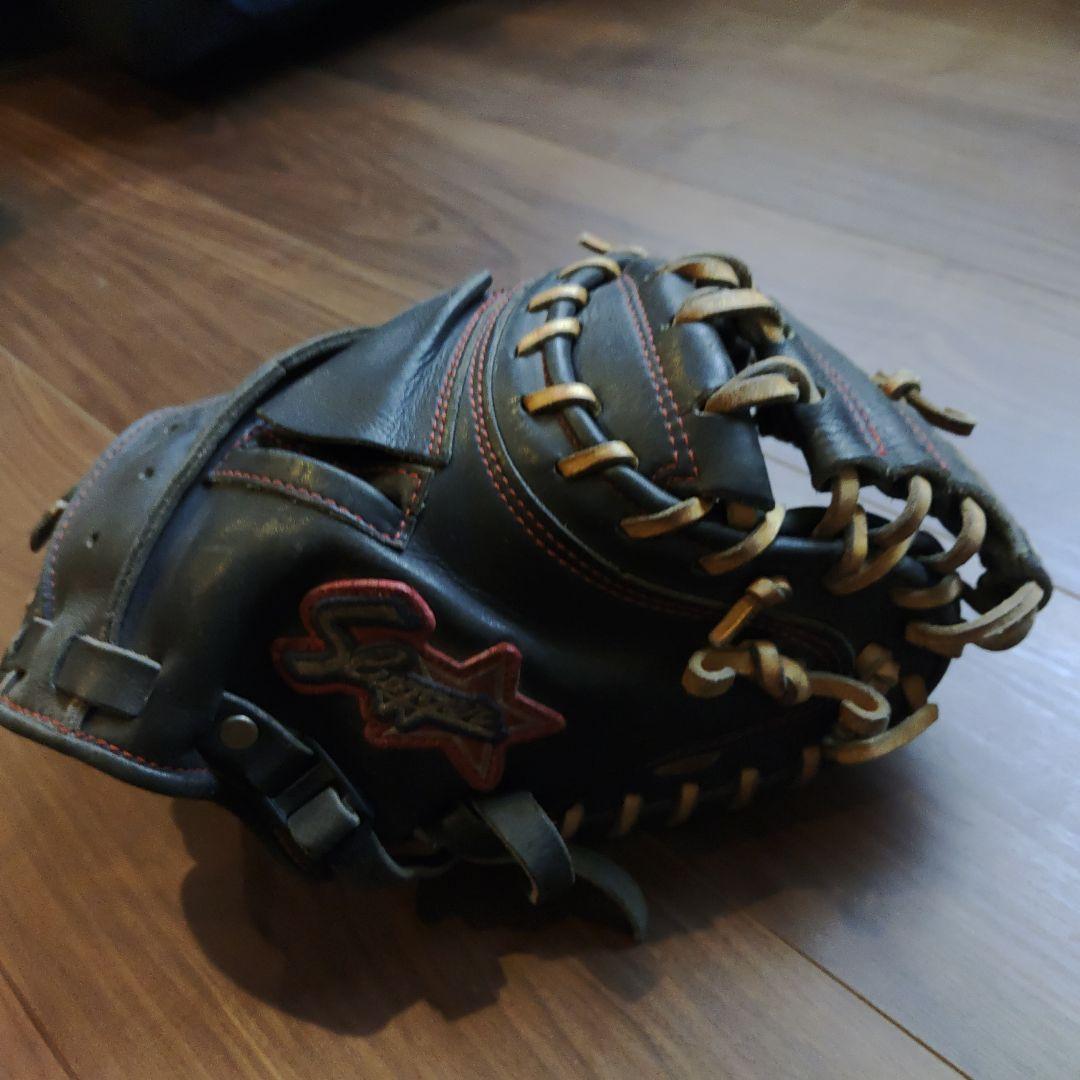 久保田SLUGGER 少年 軟式用 野球キャッチャーミット　黒