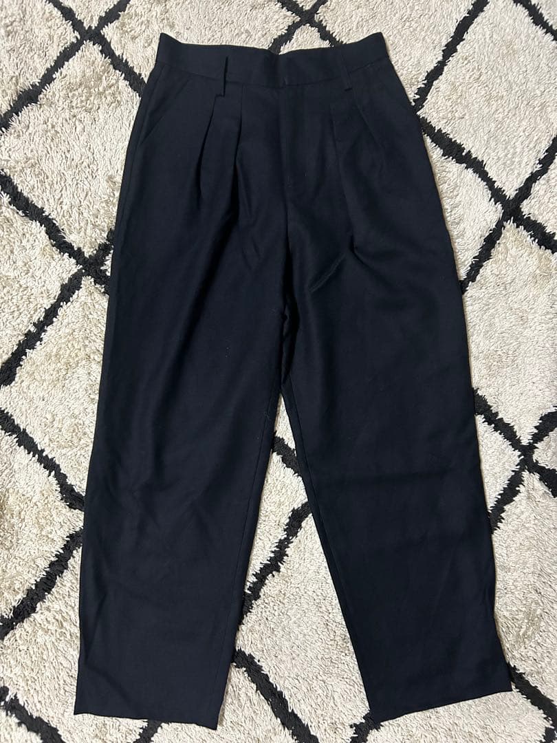 IENA ウール入りタックワイドパンツ 40L IENA