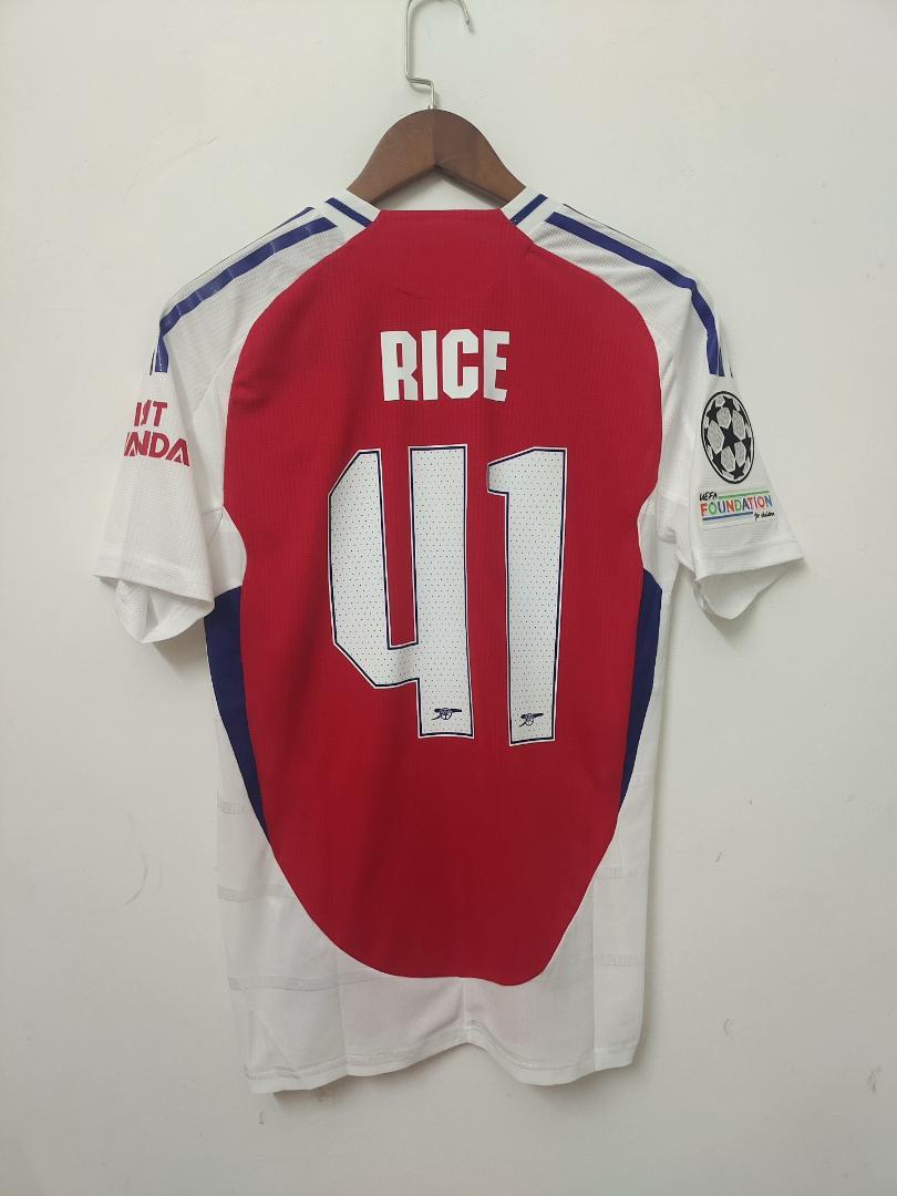 24-25 アーセナルArsenal 41# デクラン・ライス 半袖ユニフォーム