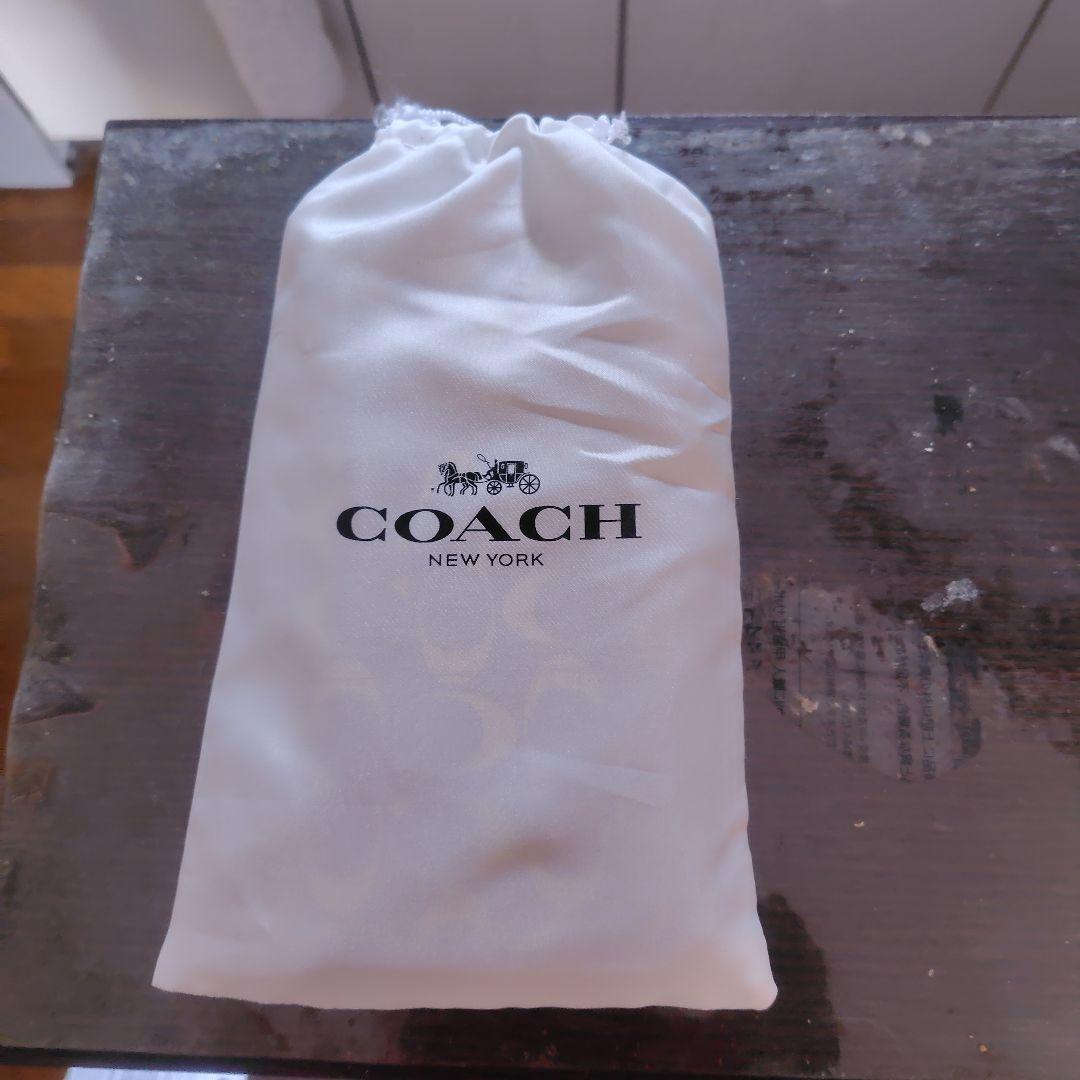 COACH ロゴプリント 長財布 グレー/イエロー
