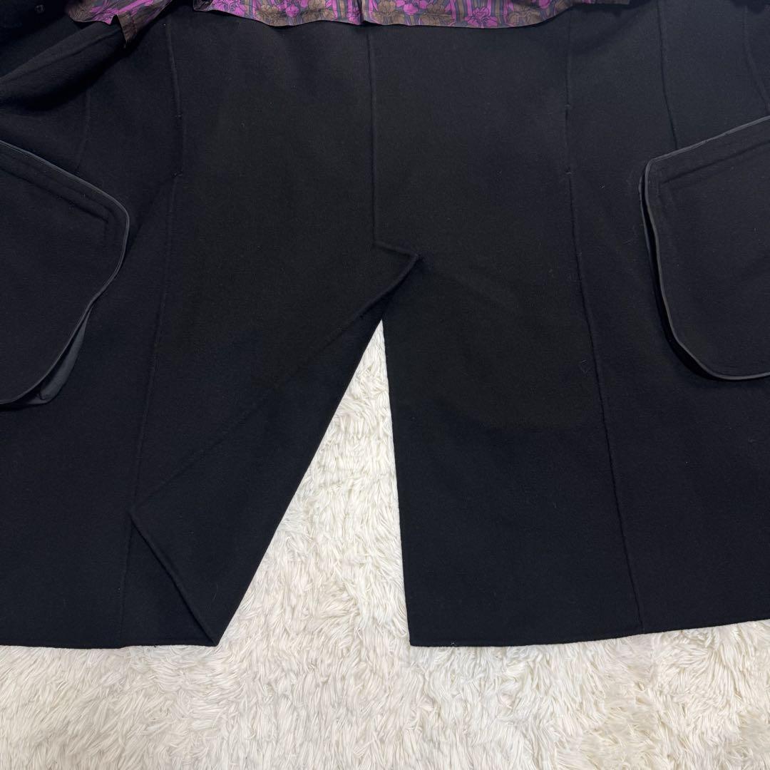 【美品】Burberry カシミヤ100% ロングチェスターコート　羊革　L
