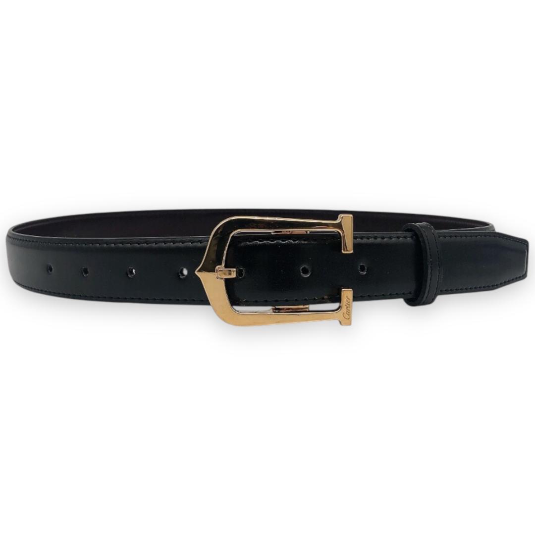 Cartier カルティエ Cアロンジェ バックル ベルト付き ゴールドブラック