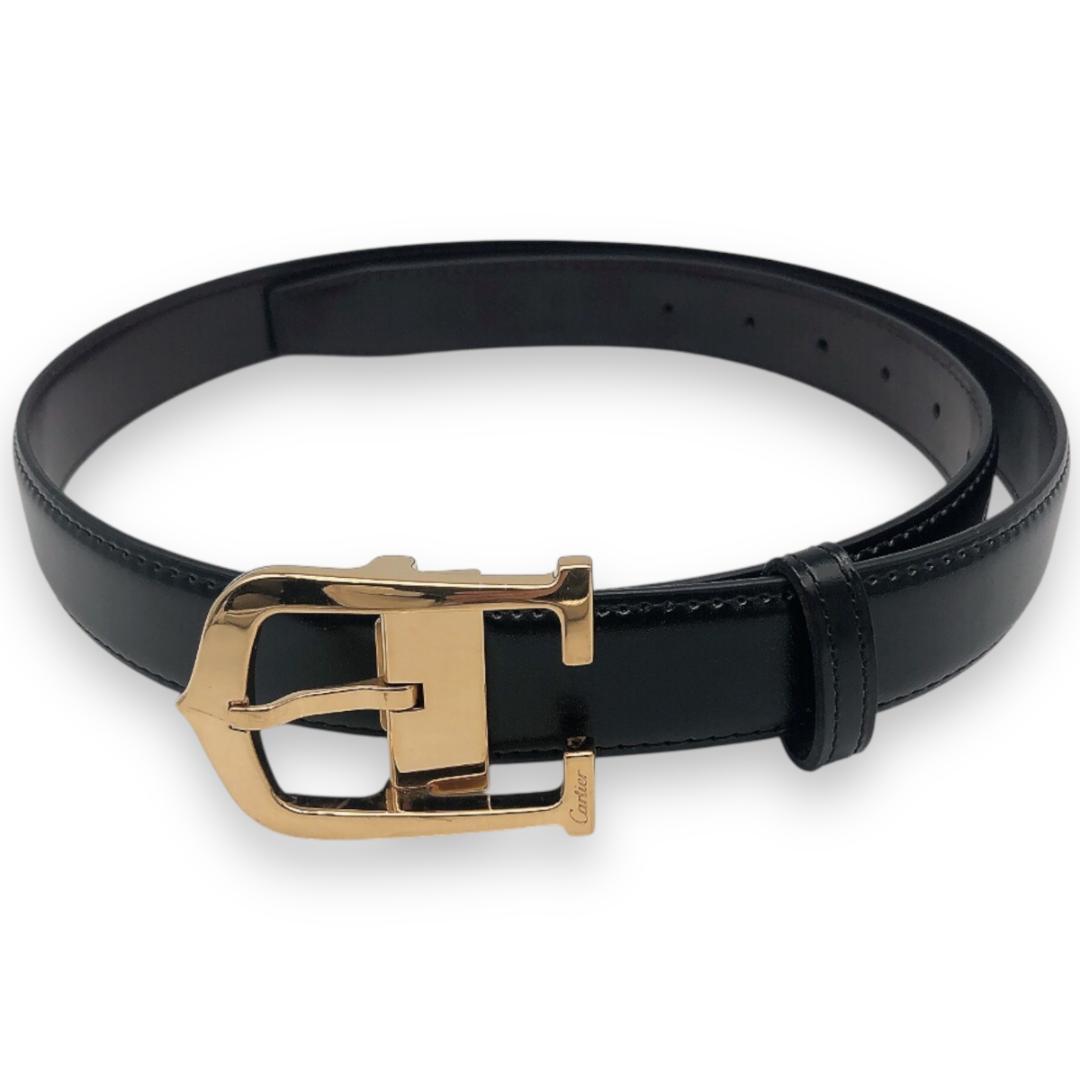 Cartier カルティエ Cアロンジェ バックル ベルト付き ゴールドブラック