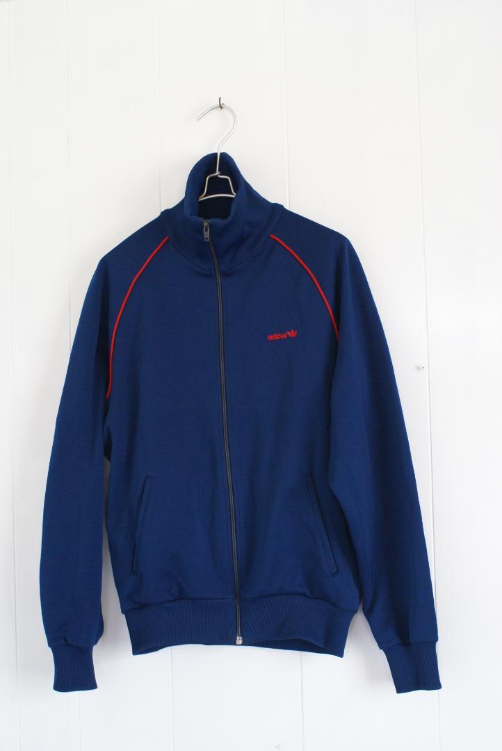 adidas アディダス ジャージ トラックジャケット 紺×赤 デサント adidas アディダス ジャージ トラックジャケット 紺×赤 デサント