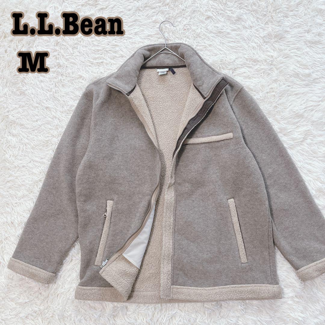 L.L.Bean フリースジャケット ボア ポーラテック M ブラウン ベージュ