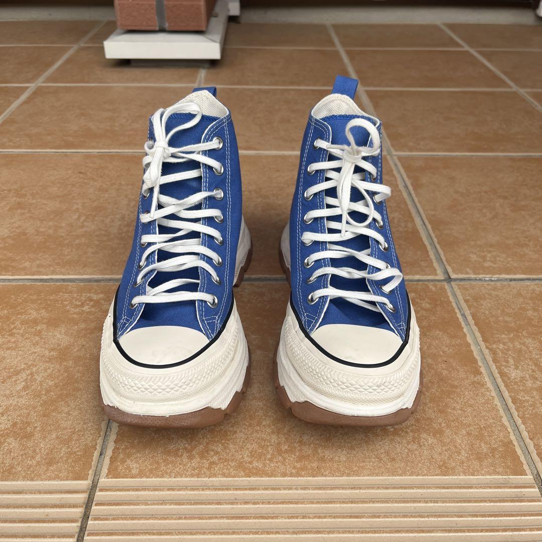 Converse All Star TREKWAVE 厚底スニーカー 青 - メルカリ