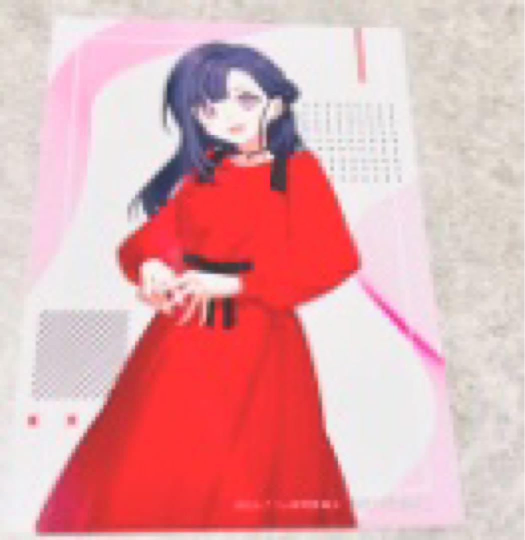 赤いアニメキャラクタークリアファイル