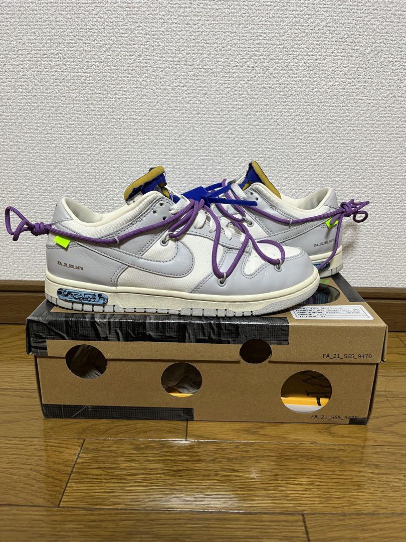 Off-White×Nike DunkLow Sail/Neutral Gray 画像1