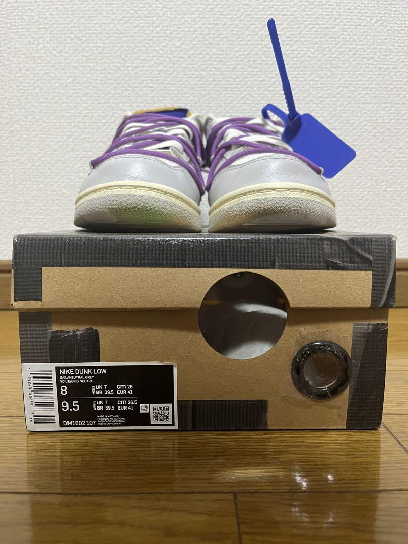 Off-White×Nike DunkLow Sail/Neutral Gray 画像7