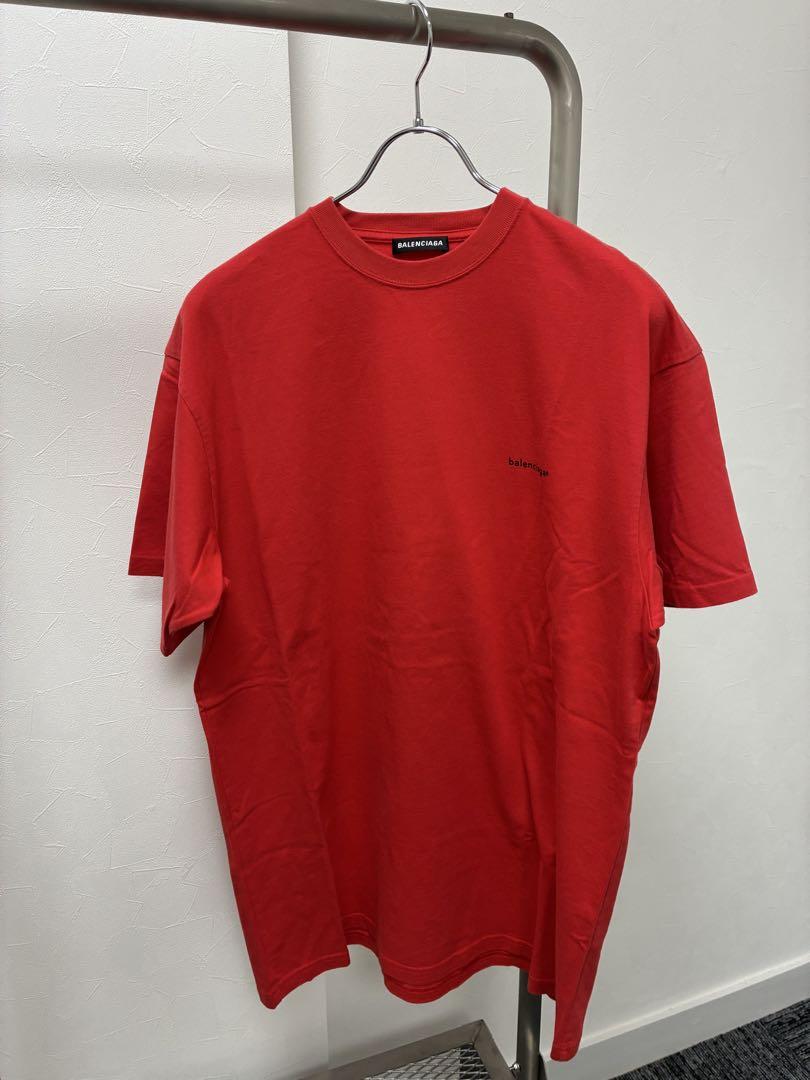 BALENCIAGA バレンシアガ Tシャツ ショート レッド BALENCIAGA バレンシアガ 21SS UNISEX LOGO T-SHIRT バックロゴ