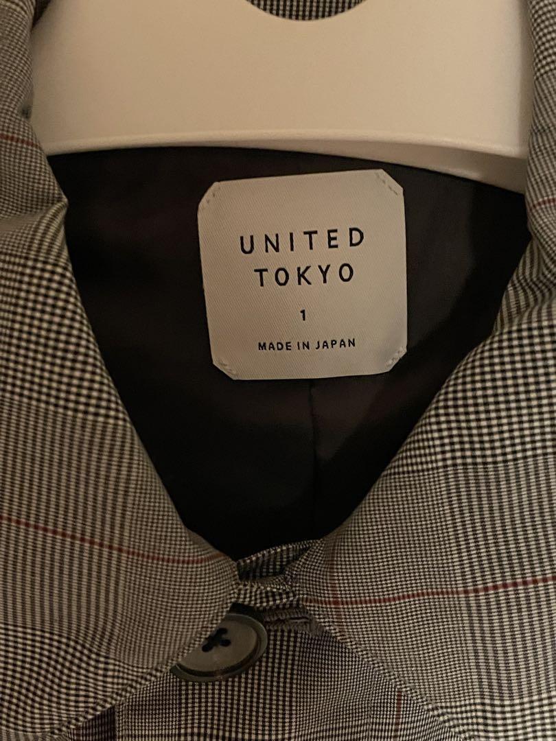 美品　UNITED TOKYO チェック柄トレンチコート サイズ1