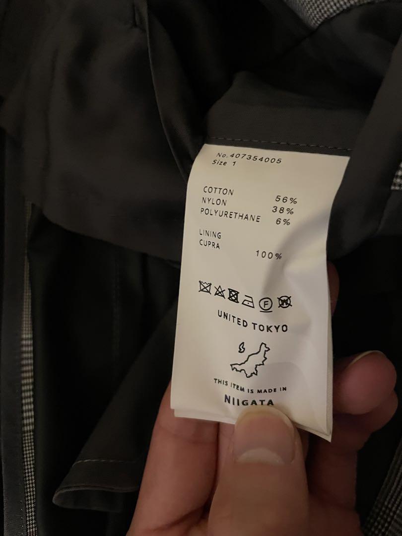 美品　UNITED TOKYO チェック柄トレンチコート サイズ1