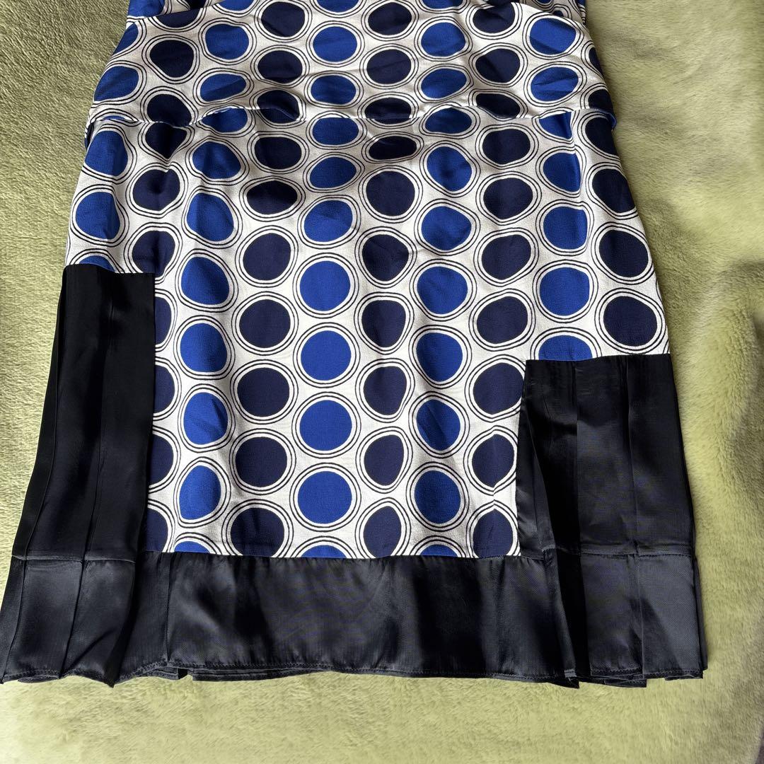 MARNIマルニ シルクレーヨン水玉ワンピース38 美品 - メルカリ