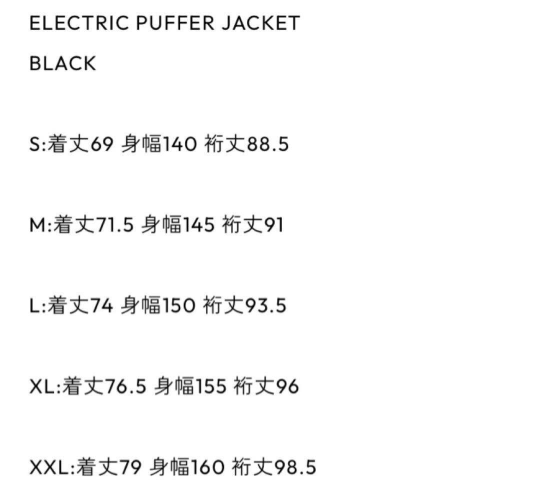 最終値下ENNOY Electric Puffer Jacket Black