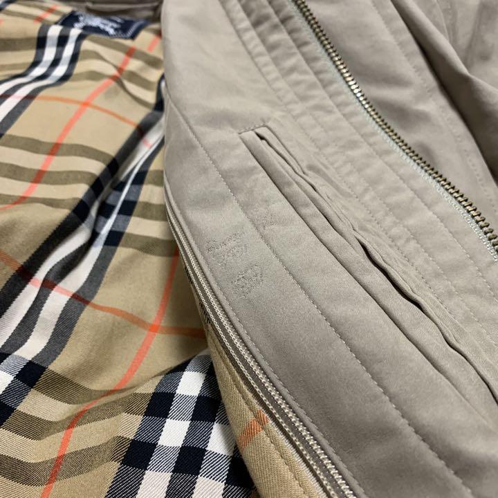 【送料込•M】バーバリー ノバチェック ダウン ライナー付 ステンカラーコート