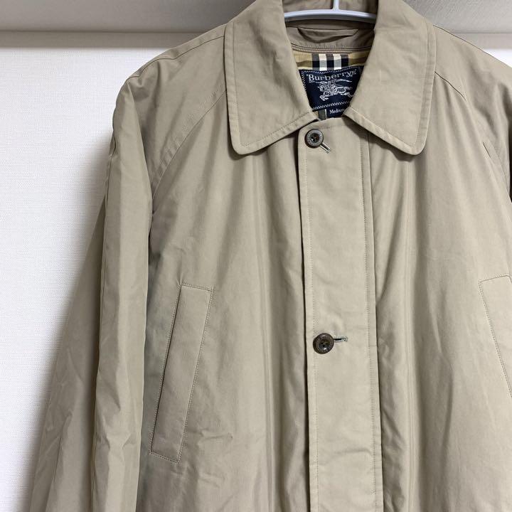 【送料込•M】バーバリー ノバチェック ダウン ライナー付 ステンカラーコート