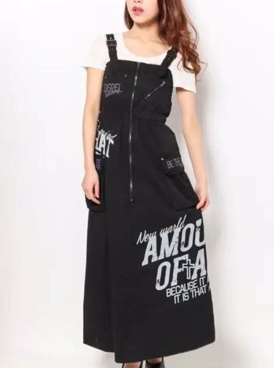 メルカリ ゴーストオブハーレム 新品 ロングワンピース ジャンパースカート 黒 ゴーストオブハーレム 5 000 中古や未使用のフリマ