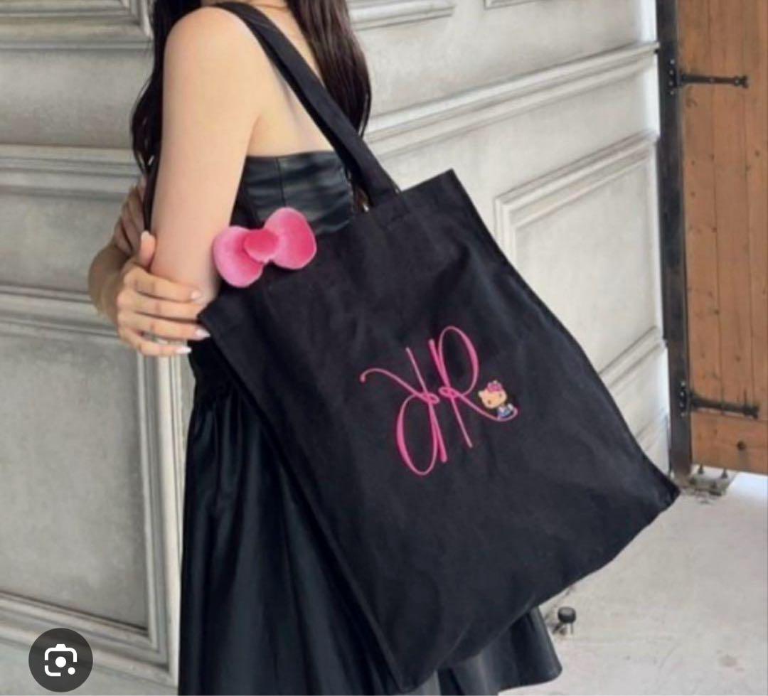 未使用級 Rady ハローキティ限定コラボハンドバッグトートバック Rady×Hello Kitty💜 今季はキティちゃんが推し!!🥺💞 マチ付きで