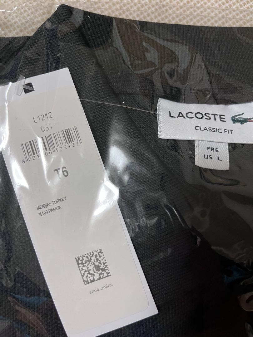 未使用品　ラコステ  L1212 ブラック　ポロシャツ