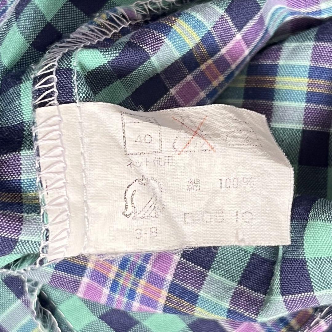 80s 最初期 オールドユニクロ UNIQLO 半袖シャツ L チェック
