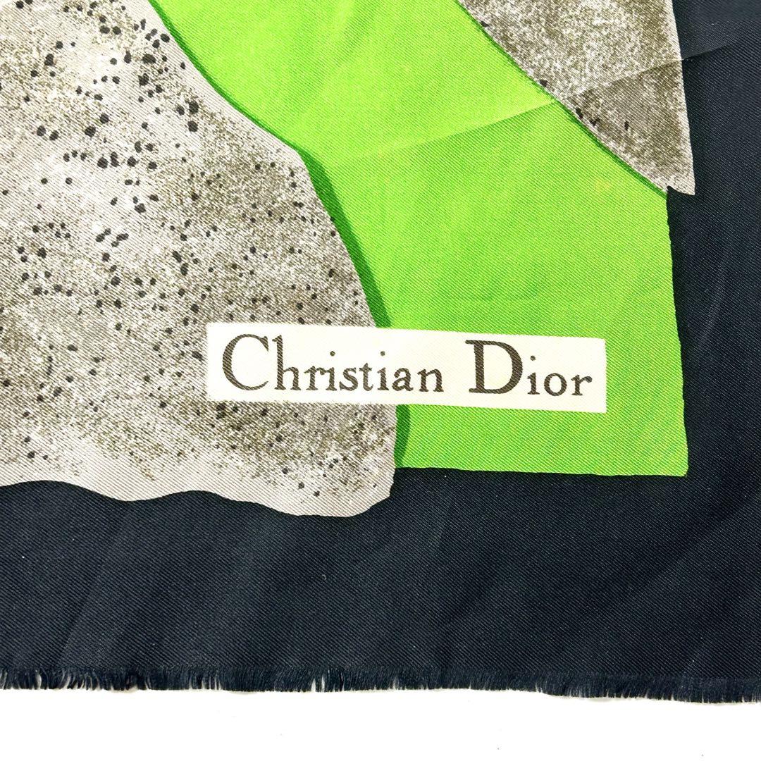 tutu Dior シルク　80cm スカーフ　グリーン